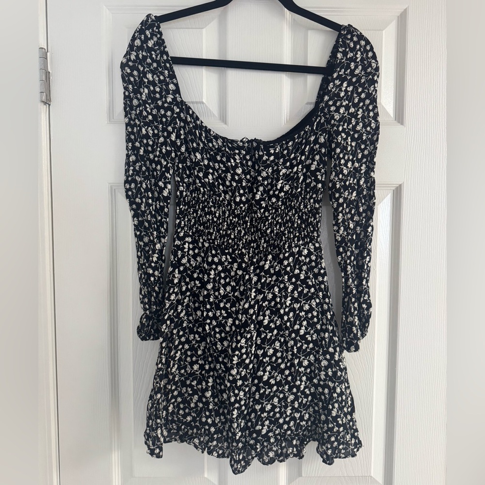 Reformation Black and White Floral Dress mini Dress